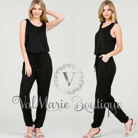 ValMarie Pants - 🙀ALMOST GONE! MAKE ME HAPPY black comfy jumpsuit